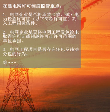 八、在建電網(wǎng)工程項目許可制度執(zhí)行情況