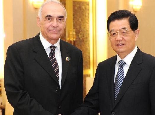 胡錦濤會見埃及總統(tǒng)特使、外長阿姆魯